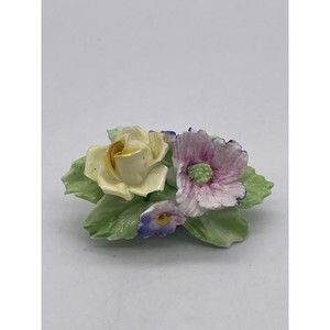 Denton Bone China Floral Flower Bouquet Made in England Figurine Miniature Pin